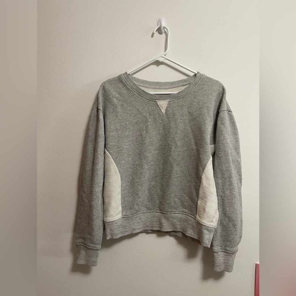 Alternative Apparel - Women’s Gray Heathered Crochet‎ Accent Sweatshirt - Size M